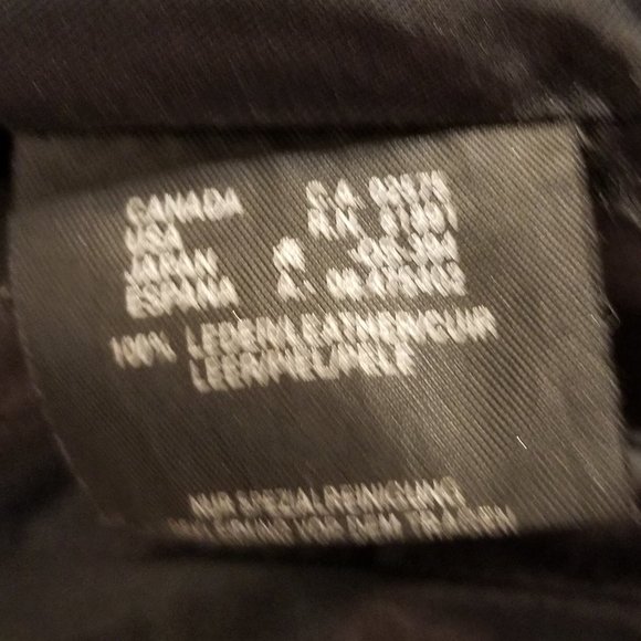 Black Leather Peplum Jacket 34 - Picture 9 of 9